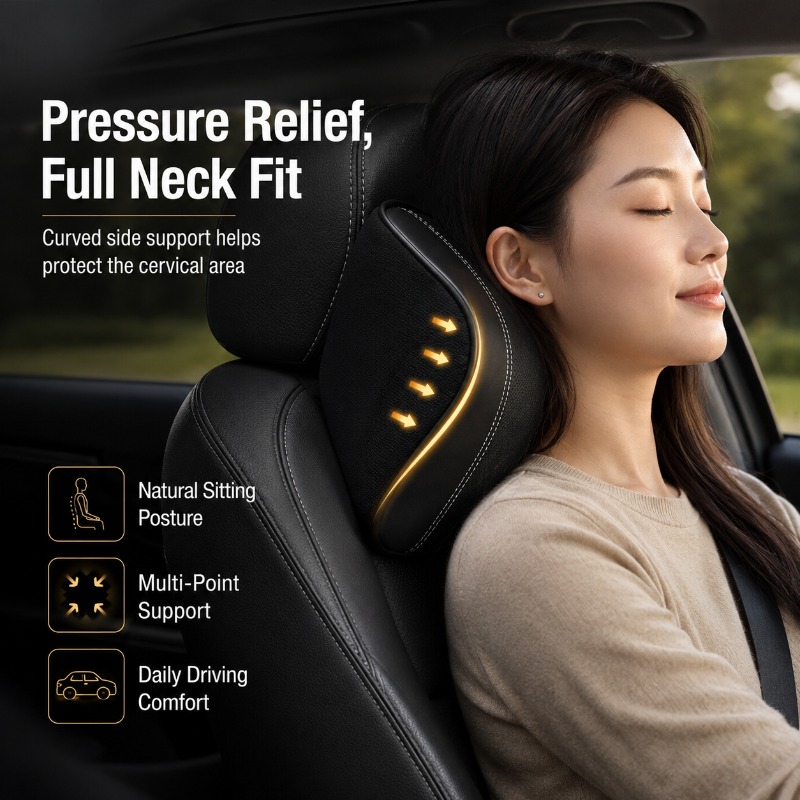 Poduszka pod szyję z pianki me – Memory Foam Car Neck Pillow Lumbar Support recenzja i cena
