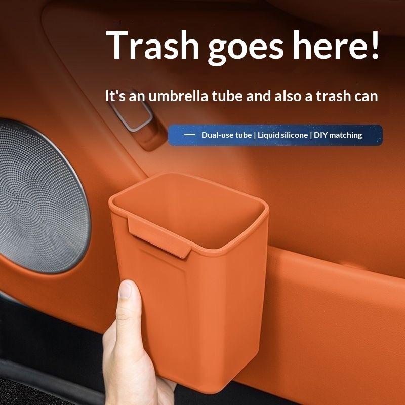 Nowy silikonowy pojemnik do pr – Waterproof Car Trash Can With Lid recenzja i cena