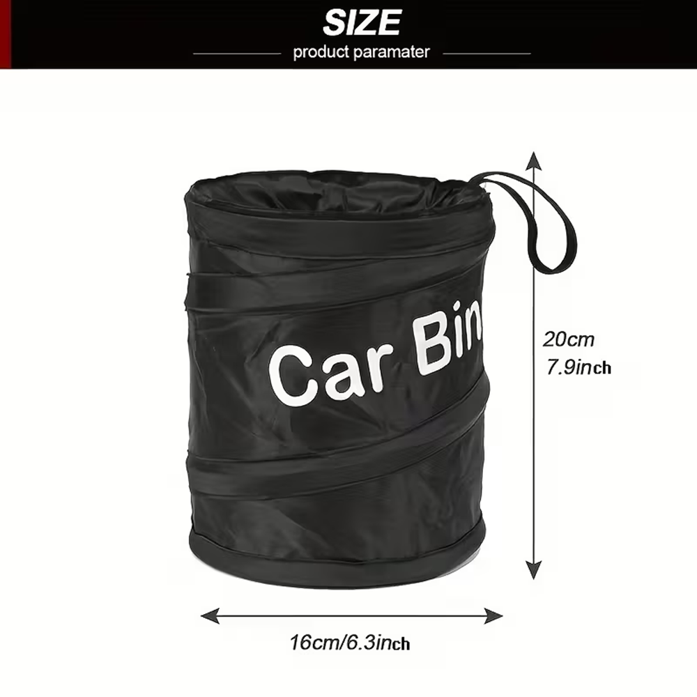 Mini czarny składany kosz na ś – Waterproof Car Trash Can With Lid recenzja i cena